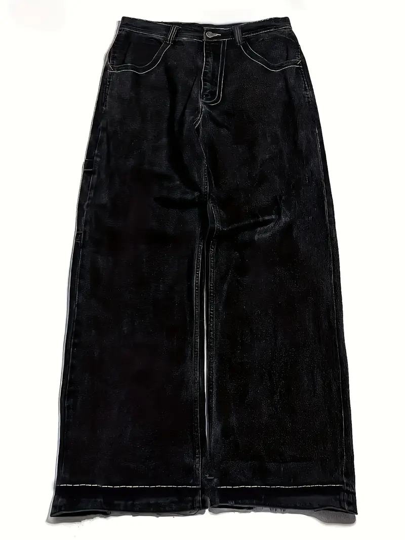 Men'S Y2K Streetwear Faux Denim