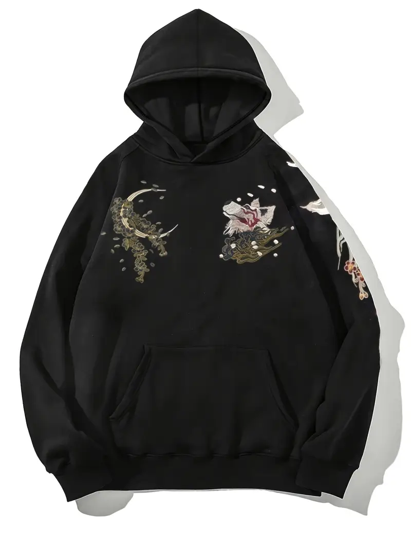 Y2K-Inspired Black Hoodie