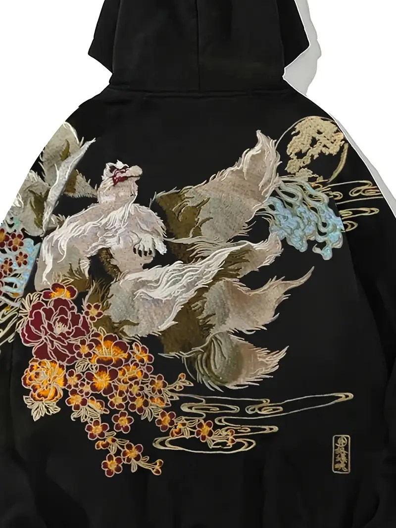 Y2K-Inspired Black Hoodie