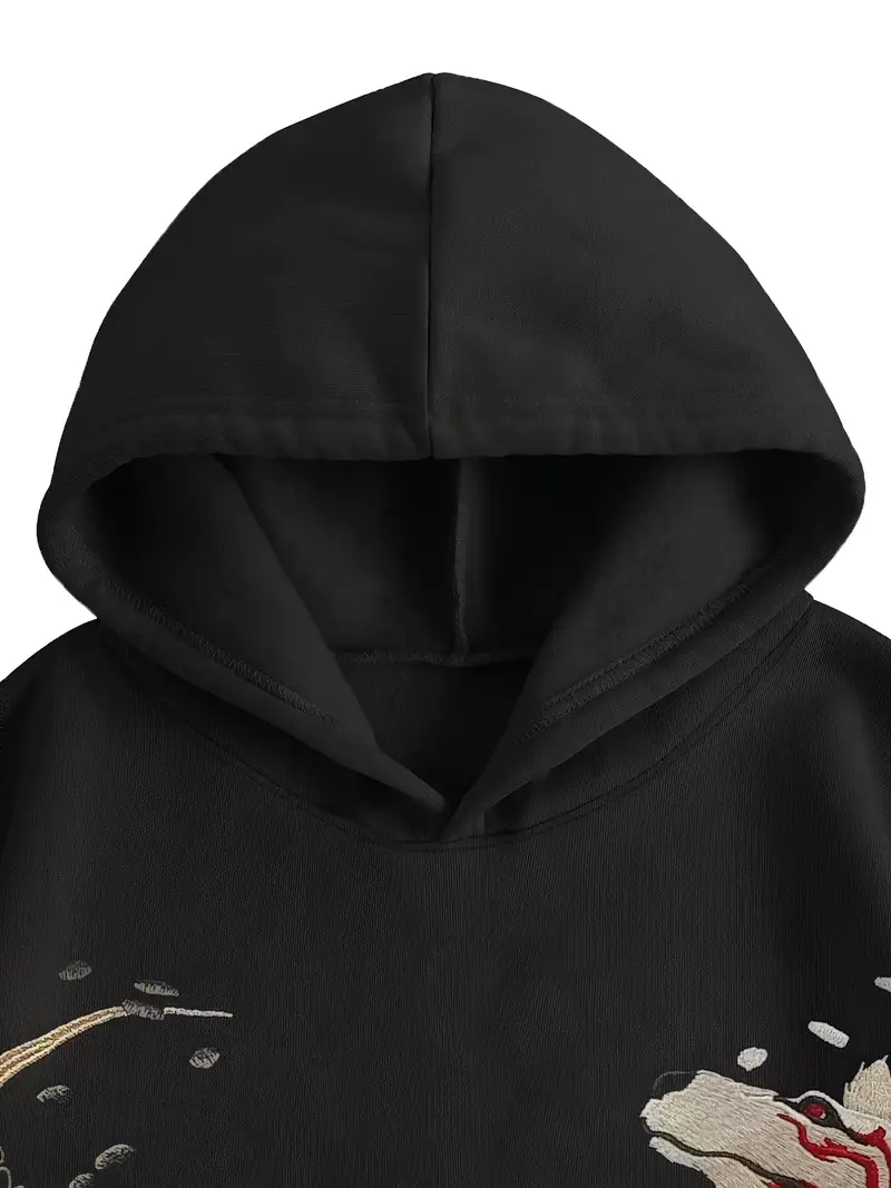 Y2K-Inspired Black Hoodie