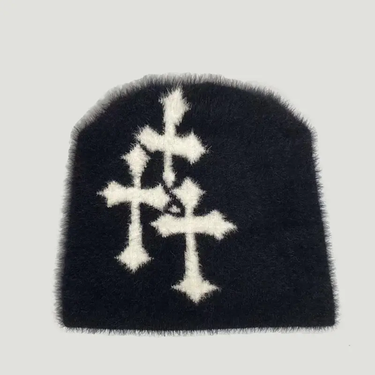 Y2K Hip-Hop Plush Beanie