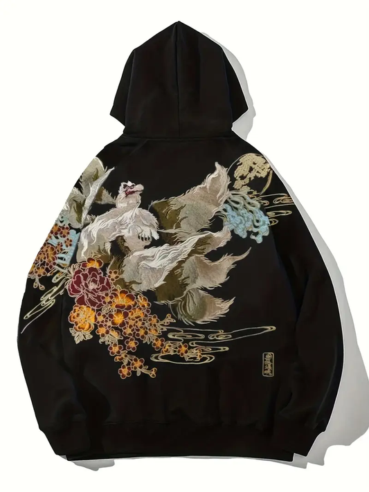 Y2K-Inspired Black Hoodie