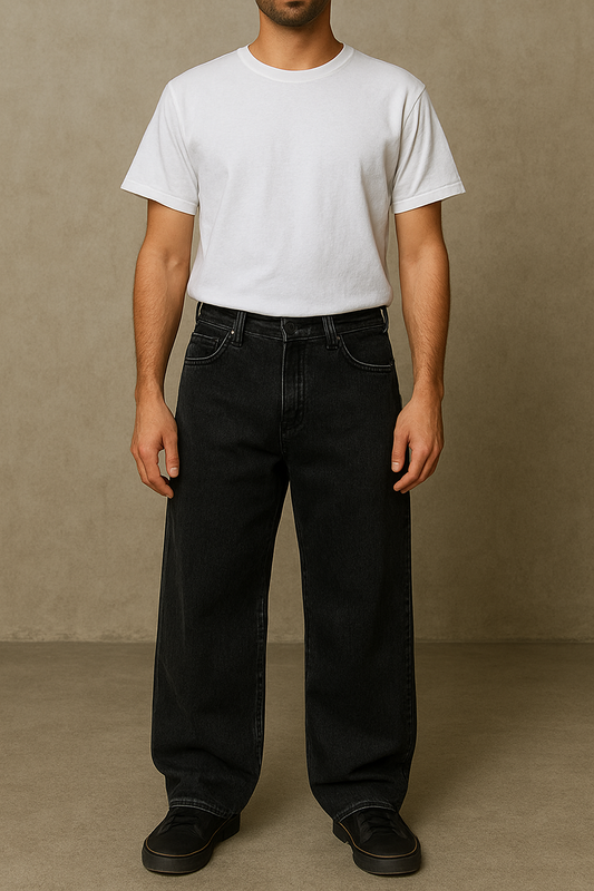 Men'S Y2K Streetwear Faux Denim
